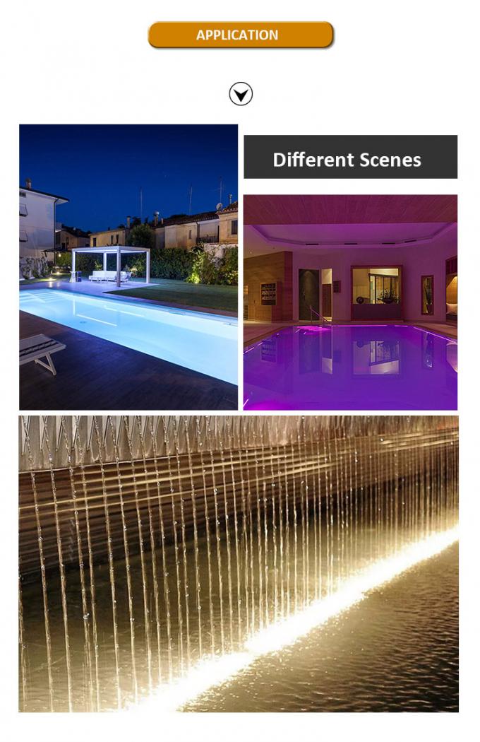 Alta qualidade retangular brilhante feixe assimétrico IP68 SS316L luz subaquática linear máquina de lavar parede LED piscina luz 8