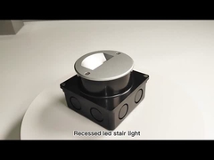 Alumínio para exterior LED Step Light IP65 Round Cover Square Sleeve Wall Stairway