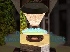 Lâmpada de jardim solar LED IP65 à prova d'água exterior Corpo de aço inoxidável Post de pátio