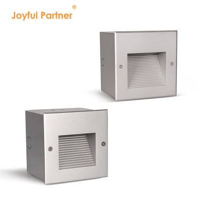 Quadrado de alumínio escada embutida luz de parede 3w DC 24v Material de alumínio para interiores elegantes