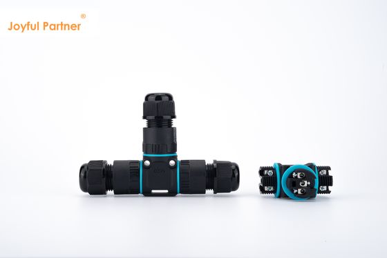 Instalação rápida IP68 plástico à prova d'água 2/3 pinos conector circular feminino conversor elétrico