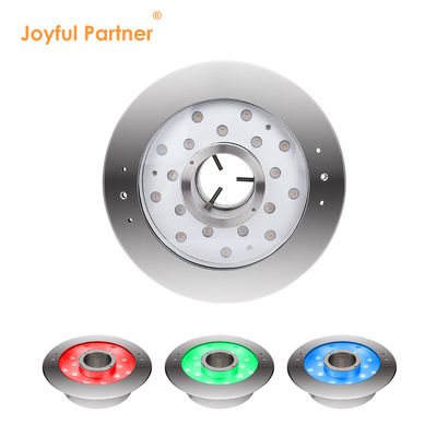 Joyful Partner 6W 9W 12W 18W 24V DMX Controle de aço inoxidável IP68 Luzes de fonte RGB subaquáticas