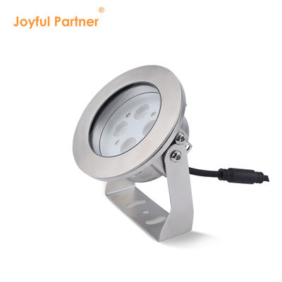 LED luz subaquática aço inoxidável IP68 DC12V 24W branco quente 3000K com suporte