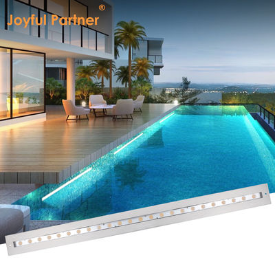Luminária linear subaquática LED Wall Washer RGBW 4em1 com garantia de 3 anos, invólucro em aço inoxidável para exteriores, IP68