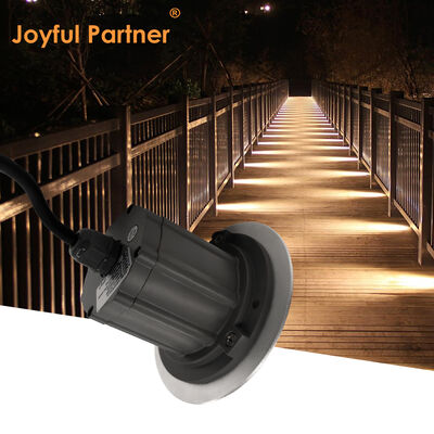Luzes LED de acionamento lateral com saída SMD, capa frontal de aço inoxidável 316 de 4 vias com luva de montagem ABS