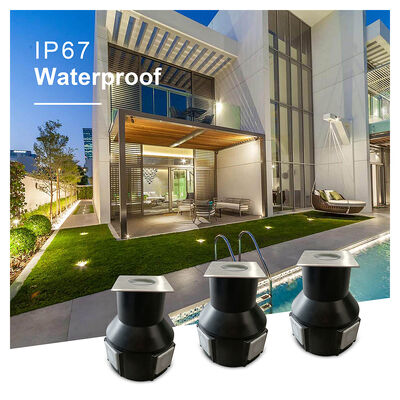 Luz LED Embutida Ângulo de Feixe 8 Graus DC24V 3W 3000K 50*50MM Com Corpo de Alumínio IP67