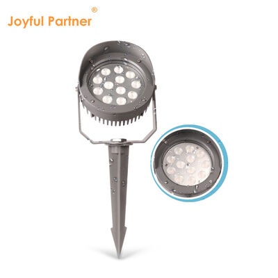 Luz de ponto de jardim LED 12W 24W 36W Construído em DMX512 Driver DC24V RGB3in1 Corpo de lâmpada de alumínio preto Casas de alumínio para iluminação de árvores