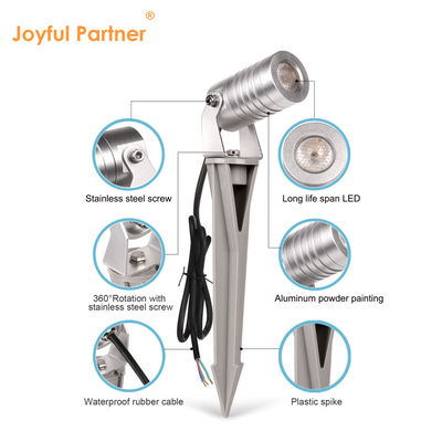 LED Spike 1w 2w 3w Outdoor Garden Spotlight Yard Landscape Light para gramado de árvore