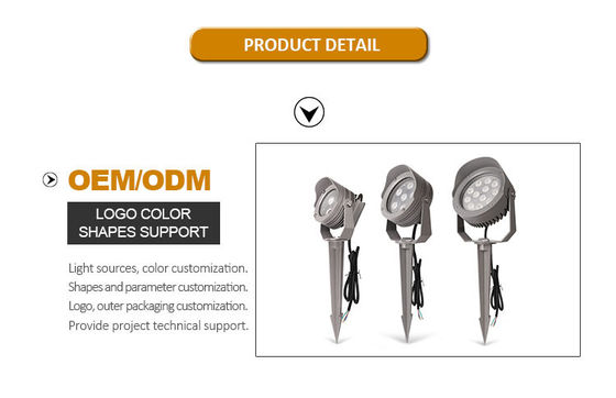 IP65 12V DC Dimming Decorative LED Spotlight Lâmpada de paisagem exterior de alumínio