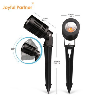 3000K 10W Lâmpadas de jardim ao ar livre Luzes de trilho LED ajustáveis IP65 à prova de água