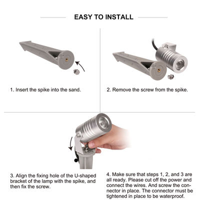 IP65 LED de alumínio à prova d'água Iluminação de ponto de jardim Branca quente Iluminação de espigão exterior