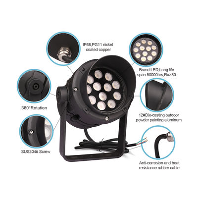 Alta luminosidade LED redonda de exterior RGB Luminárias IP65 LED Árvore de paisagem
