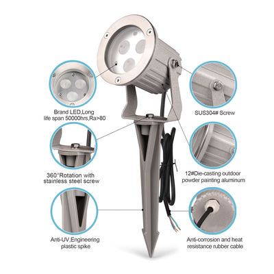 RGB Paisagem colorida Área exterior Luzes de árvores à prova d'água 9W Jardim LED Floodlight