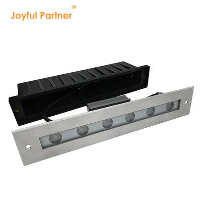 Iluminação subterrânea LED branca quente SUS 316 6W 12W Iluminação linear de jardim recessada