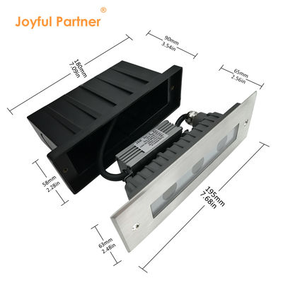 Lâmpada subterrânea impermeável enterrada DC24V 3X1W LED monocolor CREE/OSRAM LED