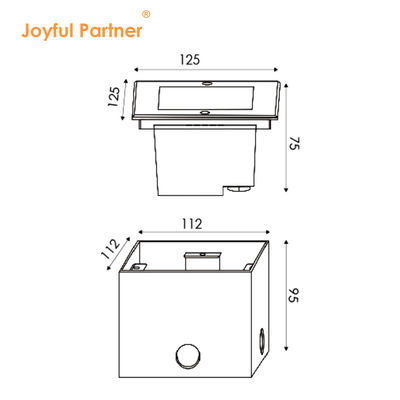 Lâmpada LED quadrada no solo Original CREE/OSRAM LED 4W 8W IP67 CE RoHS para caminho de paisagem