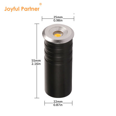 Luz de Degrau Mini LED com Cobertura Frontal em Aço Inoxidável 1W LED CREE XPE com Caixa Traseira em Alumínio