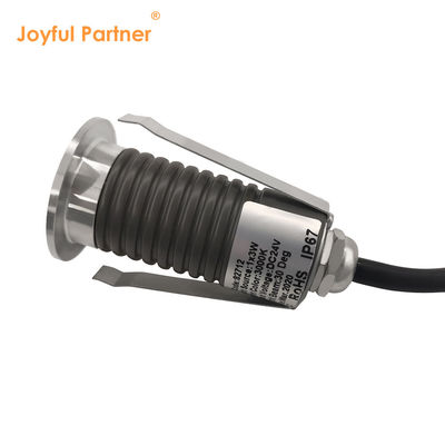 Mini Luz Subterrânea IP67 Impermeável Cor Única 3000K Aço Inoxidável 1W 3W Montagem Embutida