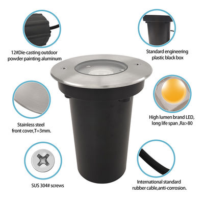 6W LED exterior luz subterrânea IP67 12V DC baixa tensão luz subterrânea
