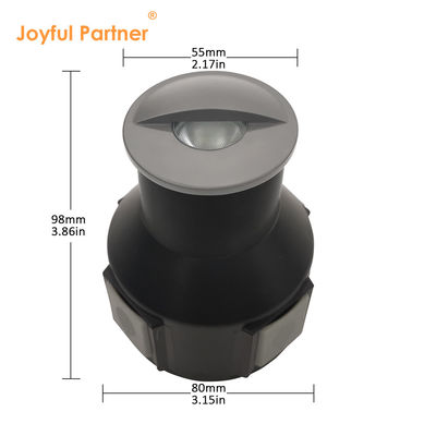 Mini LED de luz enterrada com vista lateral DC 24V Aço inoxidável 316 Vidro fosco Tampa semi-sombreadora