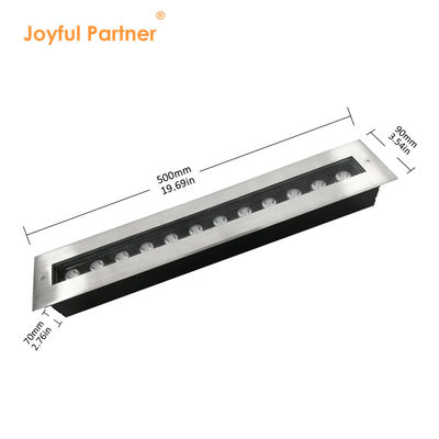 500mm comprimento LED Recessed Linear Light Fixture 12W IP67 impermeável personalizado
