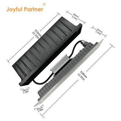 IP67 resistente à água Luz linear em solo SS Cobertura Branca quente 12W DMX512 Cobertura frontal de aço inoxidável