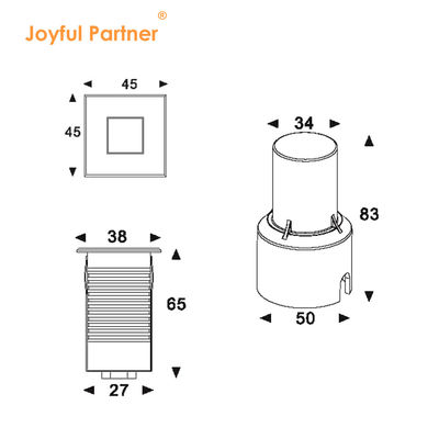 Iluminação de piso pequeno de aço inoxidável 1W 2W 3W Lâmpadas LED subterrâneas