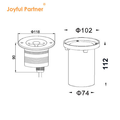 Luz de estacionamento LED subterrânea 3W 6W 9W COB Luzes de trilho exterior subterrâneo