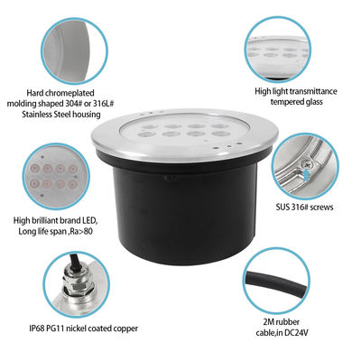 316 Aço inoxidável RGBW Luz subaquática 4 em 1 40W DC24V LED Iluminação de piscina