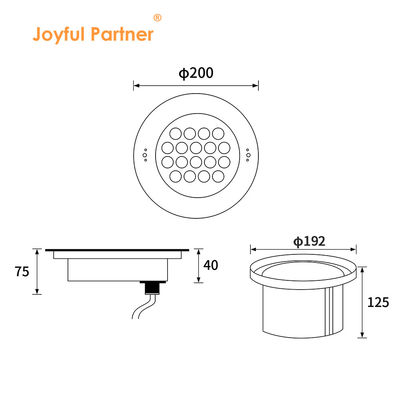 316 Aço inoxidável RGBW Luz subaquática 4 em 1 40W DC24V LED Iluminação de piscina