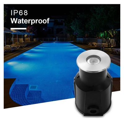 Luzes de piscina coloridas de aço inoxidável RGB3in1 LED 3W DC24V com manga de montagem de plástico