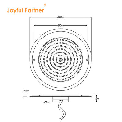 Luz de piscina LED PAR56 IP68 RGB com mudança de cor 12VDC AC 35W DIA 280mm SMD2835 432pcs Com embalagem colorida