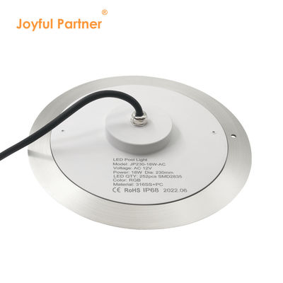 Lâmpada de piscina LED impermeável PAR56 316 SS ABS Ultra Thin 7.5mm Resina Recheada de Parede Montada 230MM 18W 25W DC AC12V
