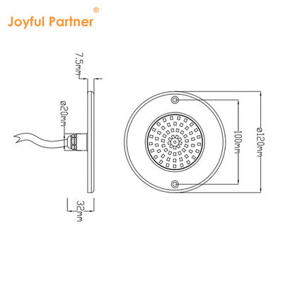 6W LED PAR56 Pool Light Ultra Thin PC Material Parede montada Iluminação de piscina