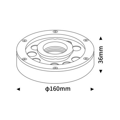 18W RGB LED Fountain Pool Light DMX Control IP68 resistente à água Luz subaquática