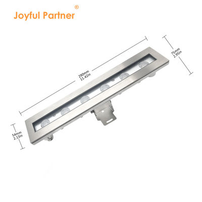 Holofote Subaquático LED IP68 6W 12W RGB3 em 1 290MM Com Suporte de Montagem