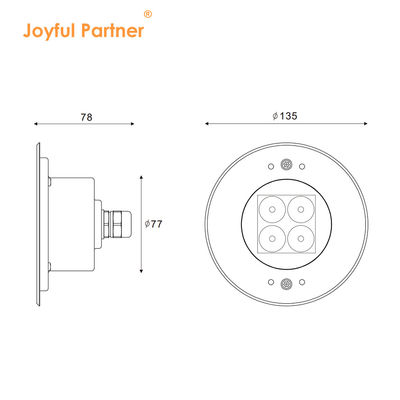 Lâmpada de piscina LED 316 de aço inoxidável 2700K - 6500K CEM aprovada