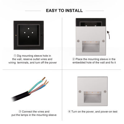 2W Osram SMD LED Step Light IP65 Material de alumínio de design moderno para corredor