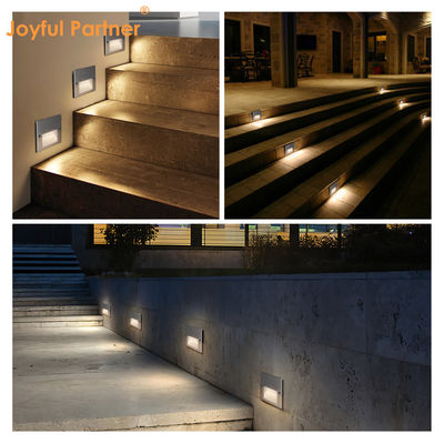 1.5W 3W Lâmpadas de passo LED à prova d'água IP65 Largas Lâmpadas de passo LED Exteriores