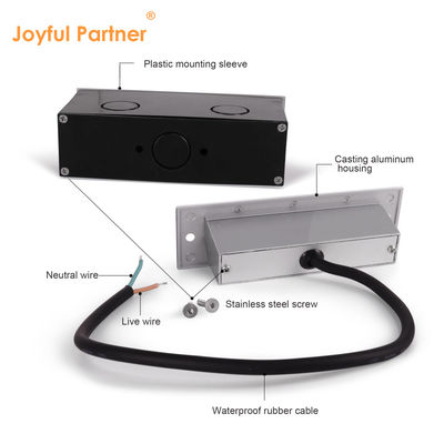 Rectângulo 220V 5W LED Wall Pack Lights IP65 3000K Iluminação de passarela exterior