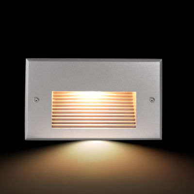Quadrado IP65 LED Recessed Wall Light 12V 24V Quente Branco LED Escalão Luz de Parede