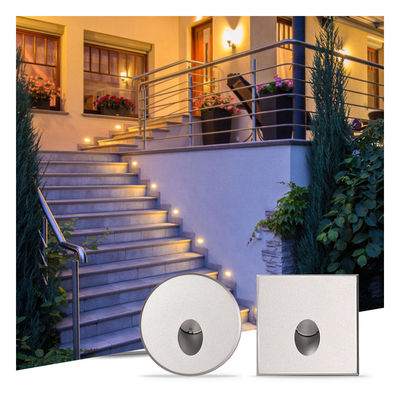 Lâmpada de parede LED inteligente IP65 Alumínio Corpo quadrado Forma DC 24v 1w 2w 3w Luz de escada LED Para Corredor