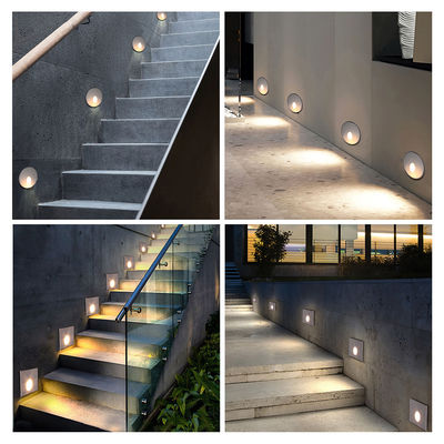 Lâmpada de parede LED inteligente IP65 Alumínio Corpo quadrado Forma DC 24v 1w 2w 3w Luz de escada LED Para Corredor