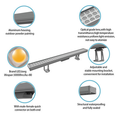 Lâmpada linear de LED rectangular comercial 108W 1000MM Lâmpada de lavagem de parede