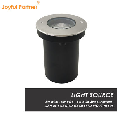 3W 6W 9W LED jardim luz subterrânea RGB mudança de cor luzes recuadas