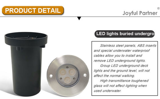 3W 6W 9W LED jardim luz subterrânea RGB mudança de cor luzes recuadas