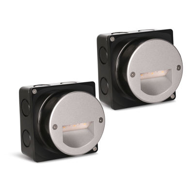 Alumínio para exterior LED Step Light IP65 Round Cover Square Sleeve Wall Stairway