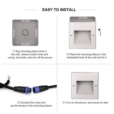 6W COB Iluminação de parede de escada IP65 para corredor