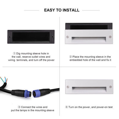 Lâmpadas retangulares de LED enterradas 220VAC 5W Lâmpadas LED brancas quentes