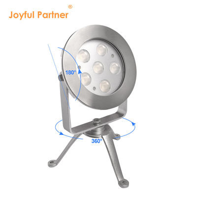 RGBW LED luz subaquática 24V DC aço inoxidável 316 DMX512 controlador
